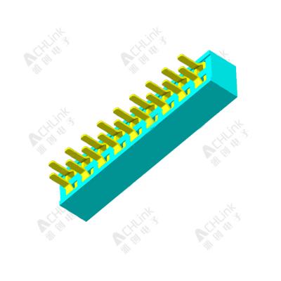 Female Header 1.27MM double row 180 degrees H=2.0MM