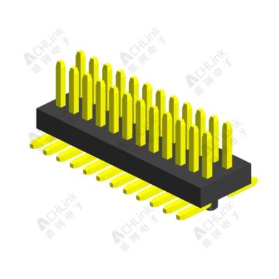 PIN HEADER PH0.8*1.2MM DOUBLE ROW SINGLE PLASTIC SMT H=1.40MM