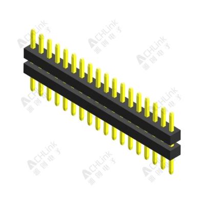 PIN HEADER PH1.0MM SINGLE ROW DOUBLEPLASTIC 180° H=1.00MM