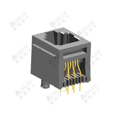 RJ11 CONNECTOR 6P6C 180° ALL-PLASTIC